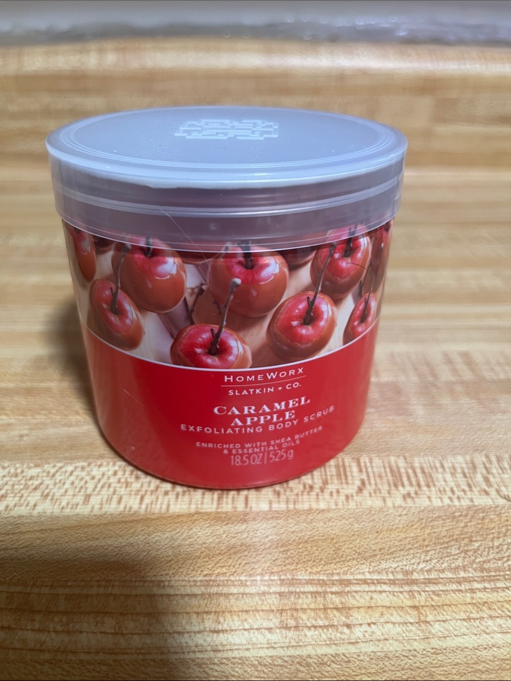 Homeworx Slatkin & Co. Caramel Apple Exfoliating Body Scrub - Red